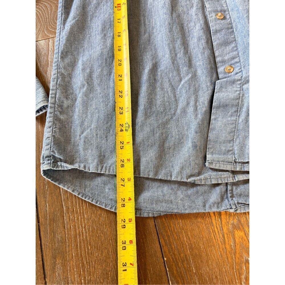 Solid & Striped Button Down Shirt Womens Blue Medium Long Sleeve Chambray (TP1) - Picture 9 of 9